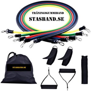 Träningsgummiband set + Ben och Armlindor fraktfritt